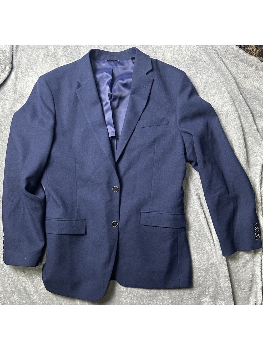 Tommy Hilfiger Mens 40R Navy Blue Sport Coat Blazer Two Button Double Vent
